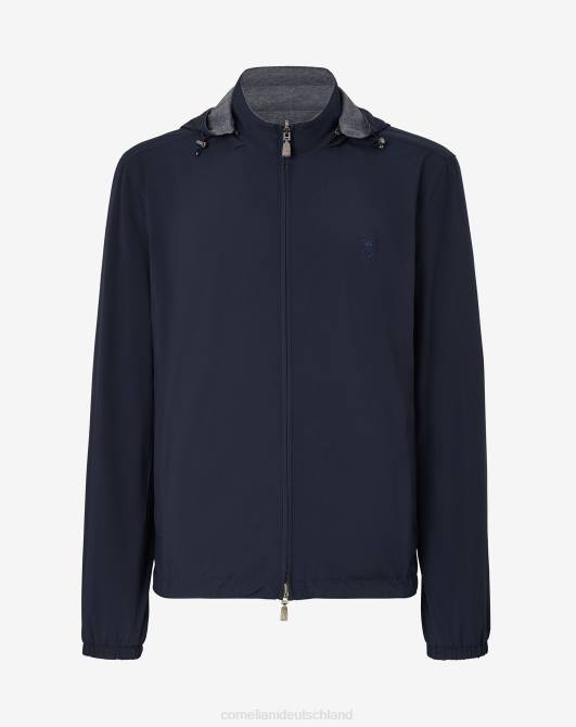 wendbare Regenjacke Corneliani Männer 8RL078 Blau Kleidung