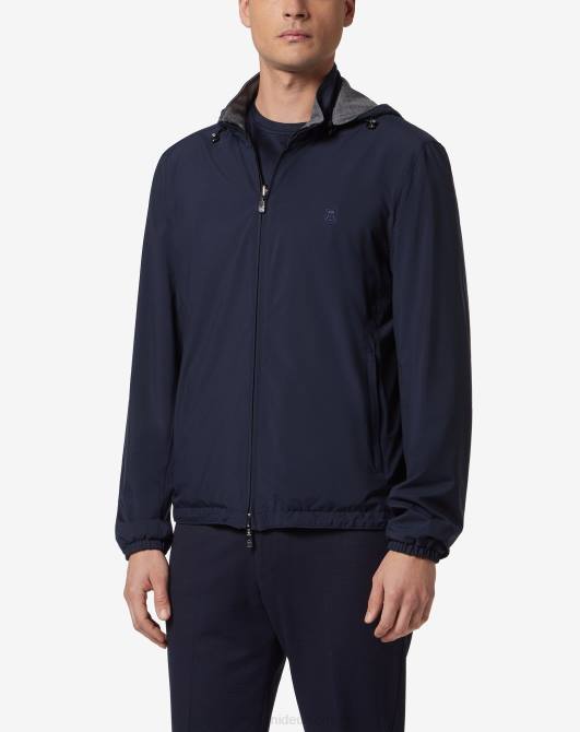 wendbare Regenjacke Corneliani Männer 8RL078 Blau Kleidung