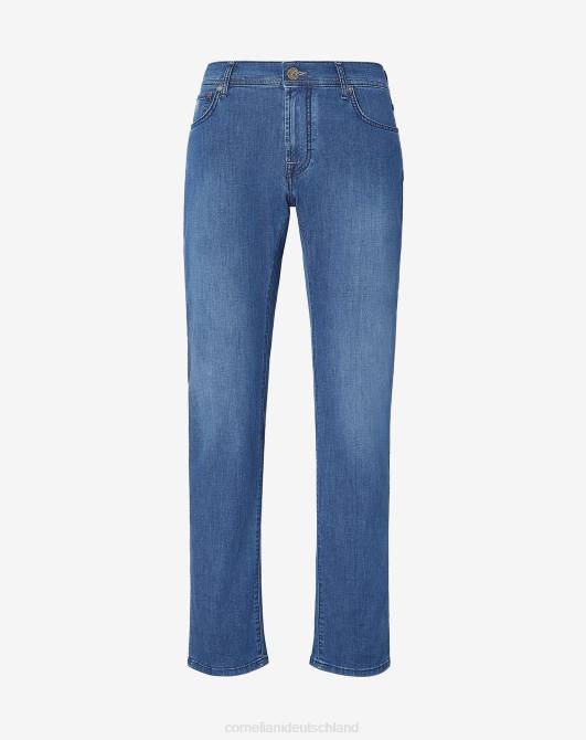 5-Pocket-Jeans aus Cina-Stretch-Denim Corneliani Männer 8RL0352 Blau Kleidung