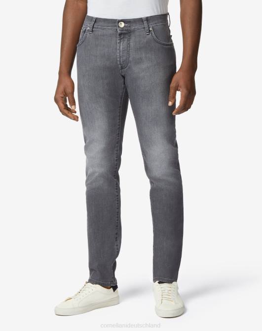 5-Pocket-Jeans aus Stretch-Denim Corneliani Männer 8RL0349 dunkelgrau Kleidung