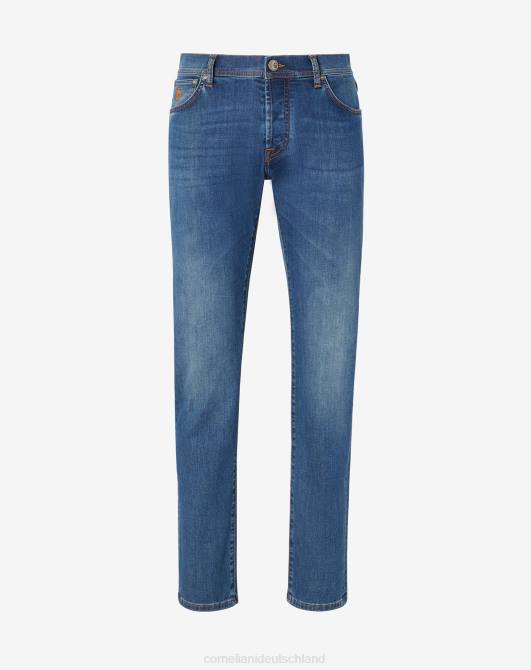 5-Pocket-Jeans aus Stretch-Denim Corneliani Männer 8RL0354 Blau Kleidung