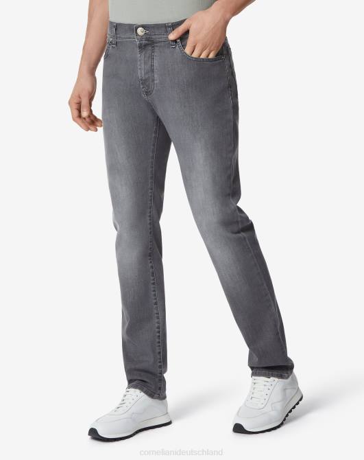 5-Pocket-Jeans aus Stretch-Denim Corneliani Männer 8RL0355 grau Kleidung