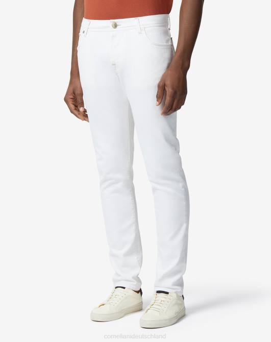 5-Pocket-Jeans aus Stretch-Denim Corneliani Männer 8RL0356 Weiß Kleidung