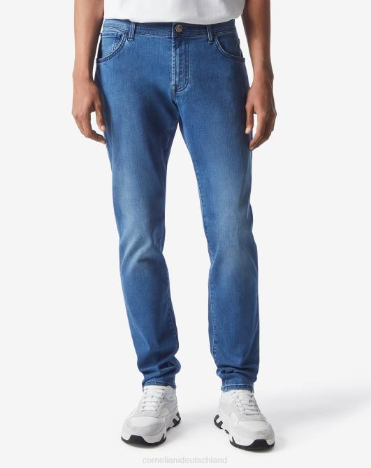 5-Pocket-Jeans aus Stretch-Denim Corneliani Männer 8RL0357 Blau Kleidung