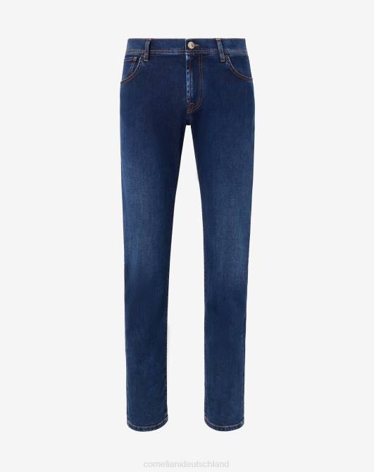 5-Pocket-Jeans aus Stretch-Denim Corneliani Männer 8RL0358 Blau Kleidung