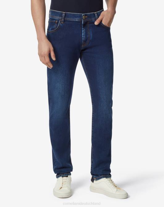 5-Pocket-Jeans aus Stretch-Denim Corneliani Männer 8RL0358 Blau Kleidung