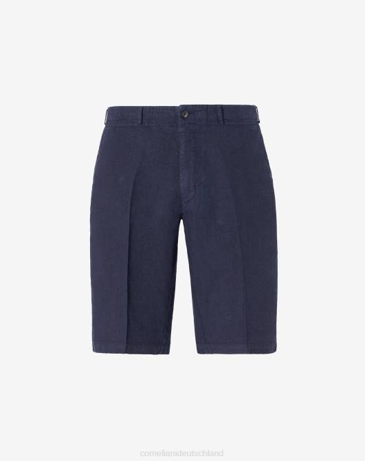 Leinenhose Corneliani Männer 8RL0339 Navy blau Kleidung