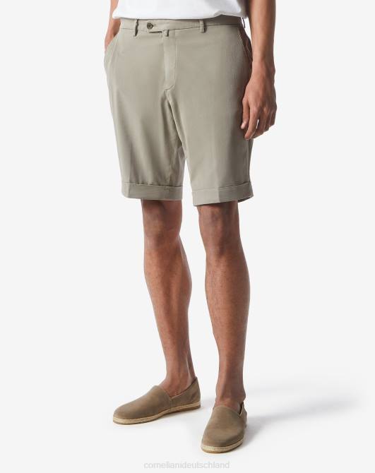 Shorts aus Stretch-Baumwolle Corneliani Männer 8RL0340 Grün Kleidung