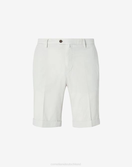 Shorts aus Stretch-Baumwolle Corneliani Männer 8RL0341 Weiß Kleidung