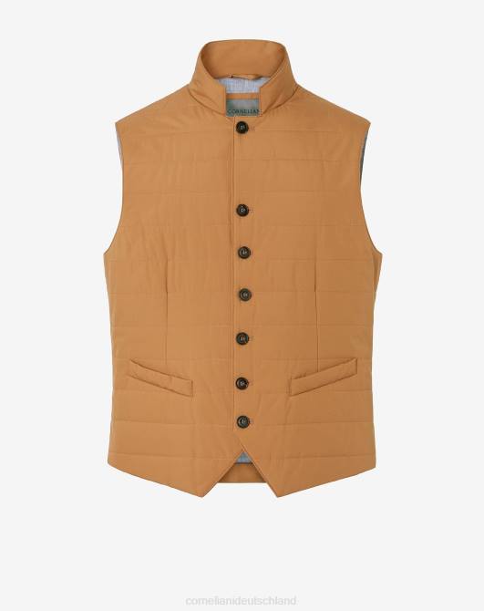 Gepolsterte Weste aus wasserabweisendem Stoff Corneliani Männer 8RL083 Beige Kleidung