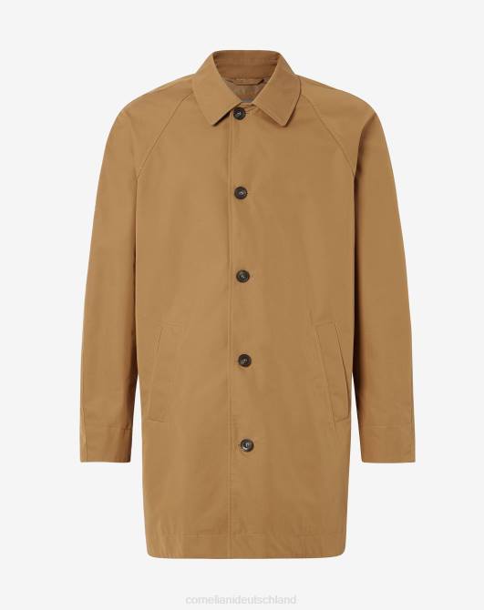Trenchcoat aus Baumwollmischung Corneliani Männer 8RL090 senffarben Kleidung