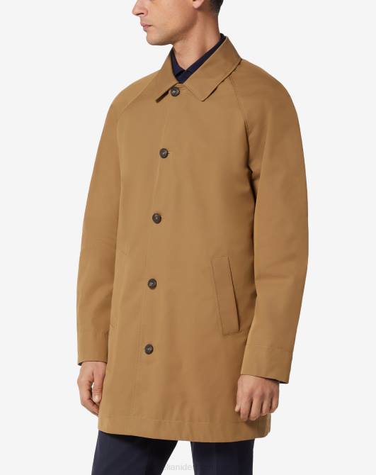 Trenchcoat aus Baumwollmischung Corneliani Männer 8RL090 senffarben Kleidung