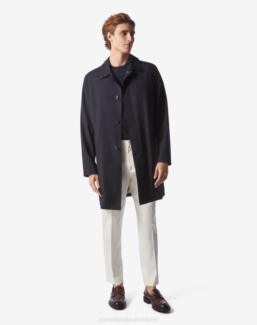 Trenchcoat aus technischem Twill Corneliani Männer 8RL088 Navy blau Kleidung