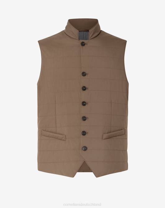 Wattierte Weste aus Soft-Touch-Nylon Corneliani Männer 8RL082 braun Kleidung