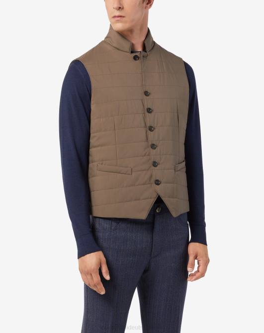 Wattierte Weste aus Soft-Touch-Nylon Corneliani Männer 8RL082 braun Kleidung