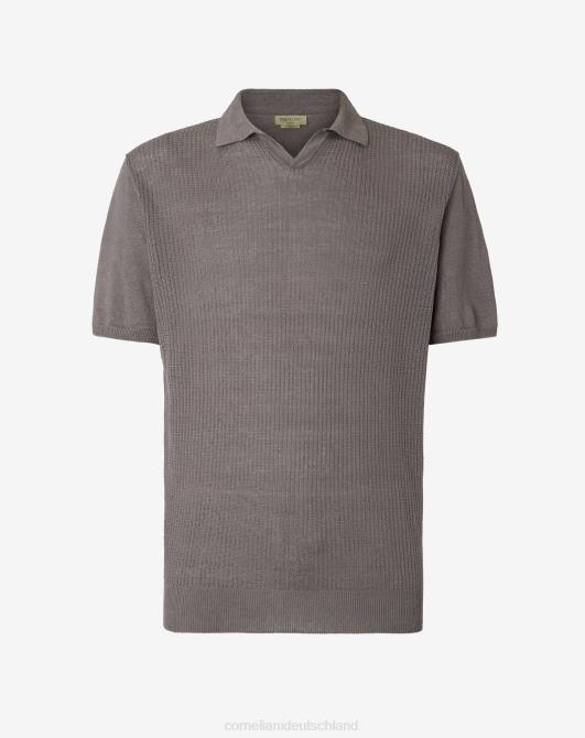 Kurzärmliges Poloshirt aus der DoveOrganic-Linie Corneliani Männer 8RL0251 grau Kleidung