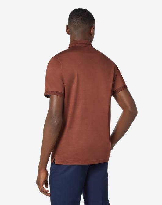Lisle-Poloshirt aus Baumwolle mit Rundhalsausschnitt Corneliani Männer 8RL0249 braun Kleidung