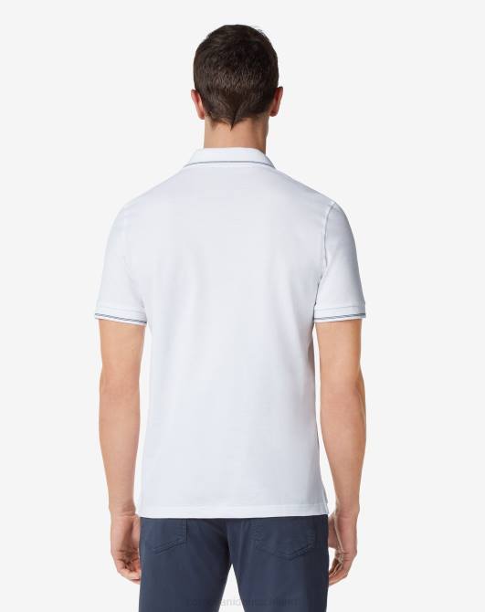 Optisch weißes Poloshirt aus Piquet-Baumwolle Corneliani Männer 8RL0248 optisches Weiß Kleidung