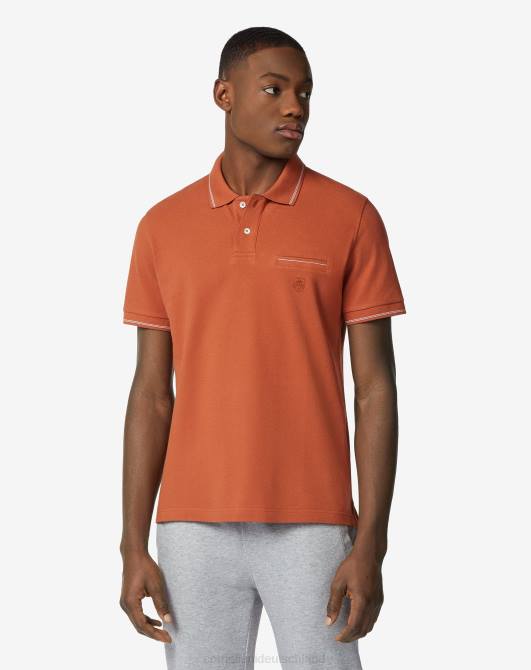 Poloshirt aus Piquet-Baumwolle Corneliani Männer 8RL0246 gebrannte Siena Kleidung