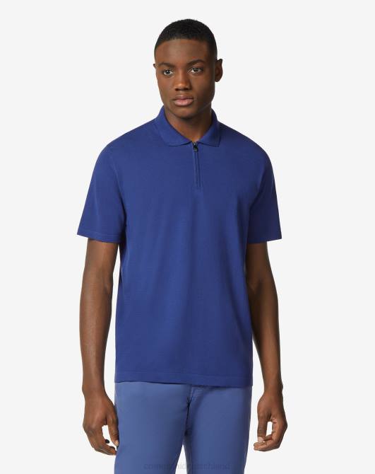 Poloshirt aus ultraleichter Baumwolle mit Reißverschluss Corneliani Männer 8RL0269 hellblau Kleidung