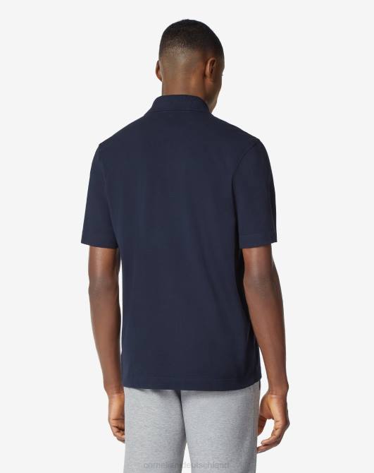 nachhaltiges Piquet-Polo aus Baumwolle Corneliani Männer 8RL0247 Navy blau Kleidung