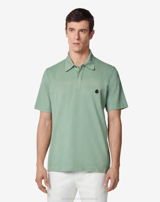 nachhaltiges Piquet-Polo aus Baumwolle Corneliani Männer 8RL0253 Grün Kleidung