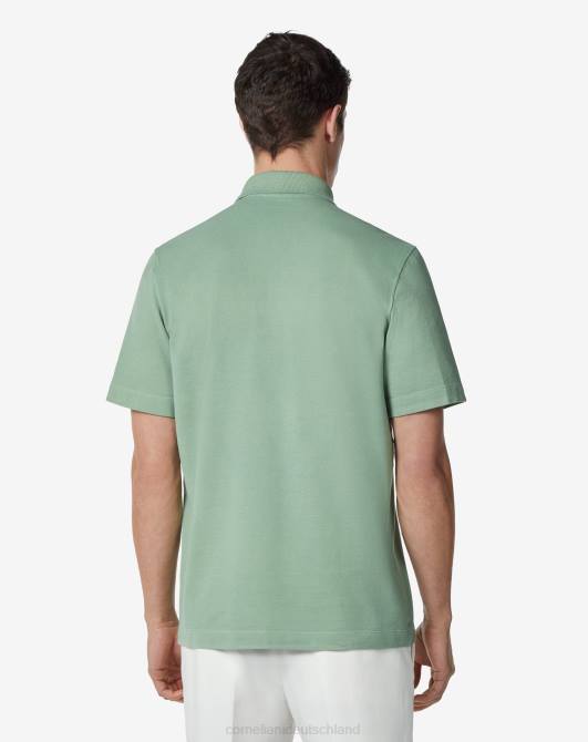 nachhaltiges Piquet-Polo aus Baumwolle Corneliani Männer 8RL0253 Grün Kleidung