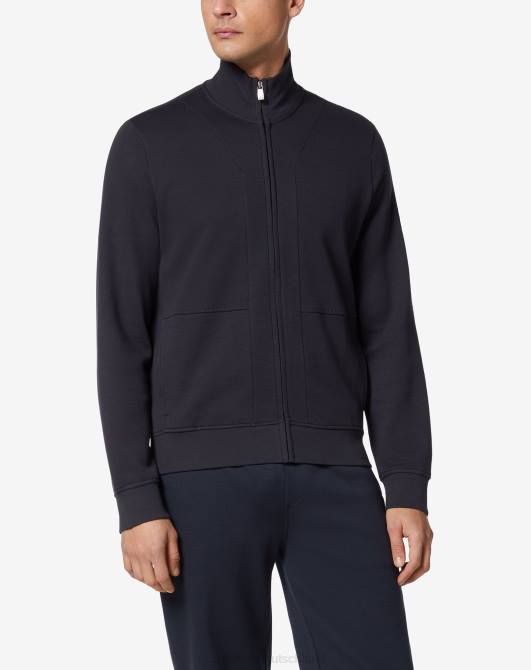 Leichtes Fleece-Sweatshirt mit durchgehendem Reißverschluss Corneliani Männer 8RL0163 Blau Kleidung