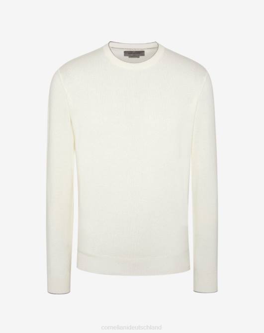 Rollkragenpullover aus Kaschmir Corneliani Männer 8RL0134 Weiß Kleidung