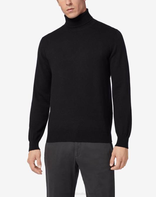 Rollkragenpullover aus reinem Kaschmir Corneliani Männer 8RL0151 Schwarz Kleidung