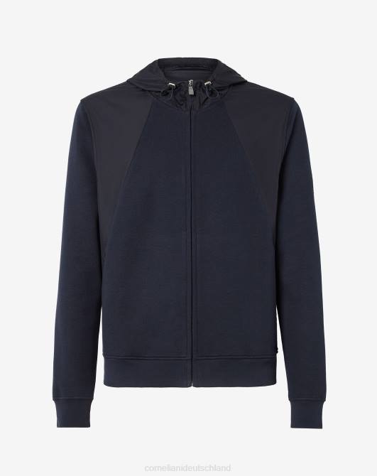 Sweatshirt aus Baumwolle im Roma-Stich Corneliani Männer 8RL0137 Blau Kleidung