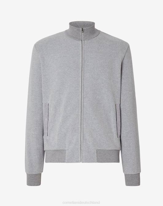 Weiches Sweatshirt mit durchgehendem Reißverschluss Corneliani Männer 8RL0166 grau Kleidung