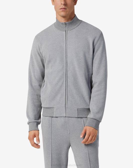 Weiches Sweatshirt mit durchgehendem Reißverschluss Corneliani Männer 8RL0166 grau Kleidung