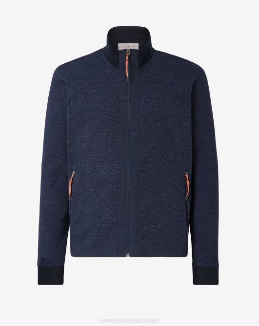 Wende-Fleece-Baumwoll-Piqué Corneliani Männer 8RL0165 Blau Kleidung