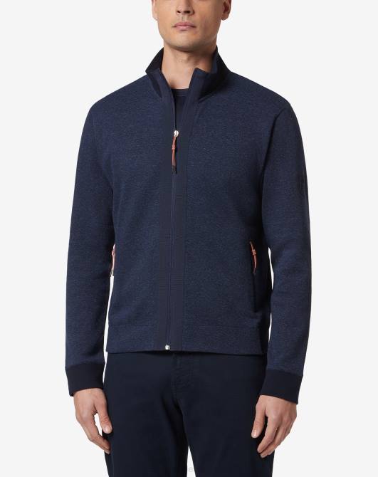Wende-Fleece-Baumwoll-Piqué Corneliani Männer 8RL0165 Blau Kleidung