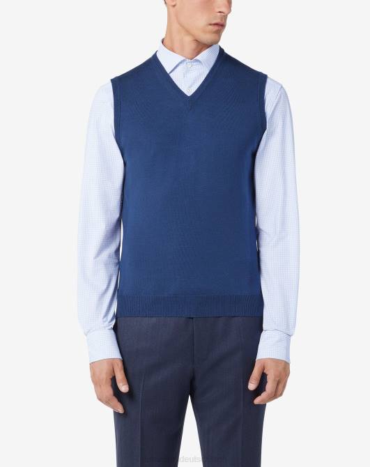 Weste aus Merinowolle Corneliani Männer 8RL0162 Königsblau Kleidung