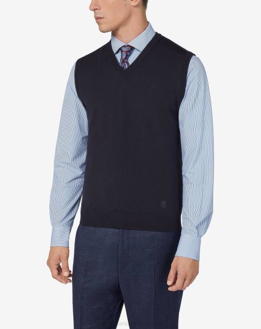 Weste aus Merinowolle Corneliani Männer 8RL0171 Blau Kleidung