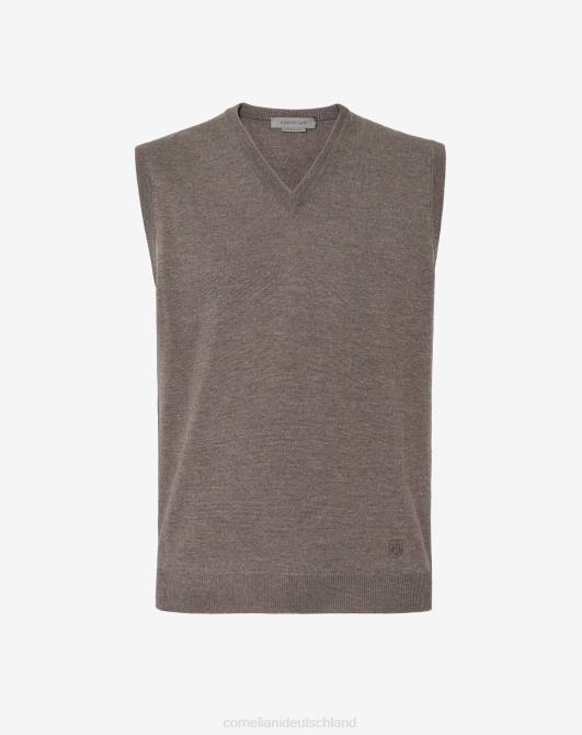Weste aus Merinowolle Corneliani Männer 8RL0175 Taupe Kleidung