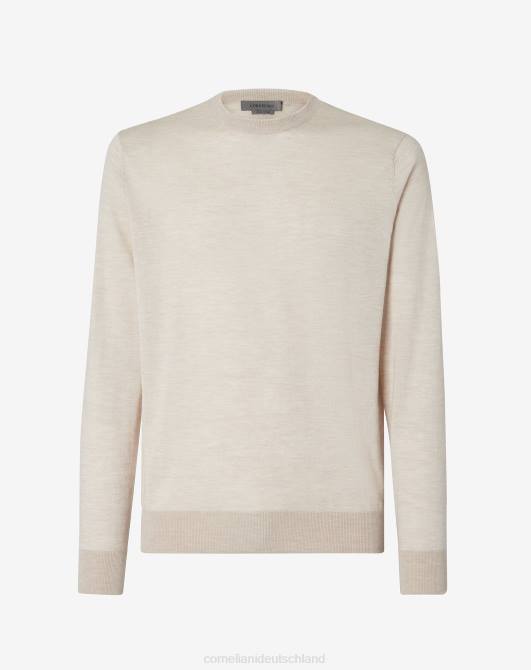 ultraleichter Pullover aus Baumwolle und Seide Corneliani Männer 8RL0138 Beige Kleidung