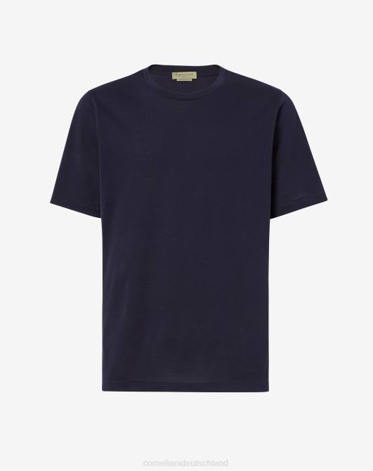 Kreis-Kurzarmpullover Corneliani Männer 8RL0293 Blau Kleidung
