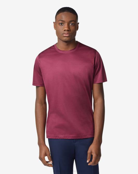 Lisle-Baumwoll-T-Shirt mit Rundhalsausschnitt Corneliani Männer 8RL0297 Lavendel Kleidung