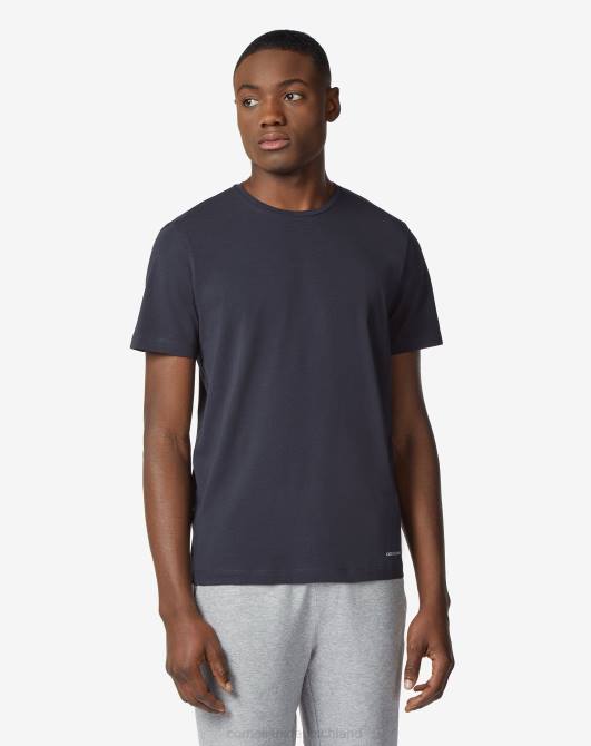 T-Shirt mit Rundhalsausschnitt aus Stretch-Baumwolle Corneliani Männer 8RL0284 Navy blau Kleidung