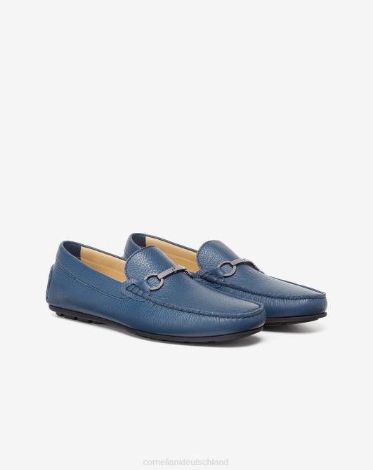 Fahrerschuhe mit Hirschleder-Print Corneliani Männer 8RL0415 Himmelblau Schuhe