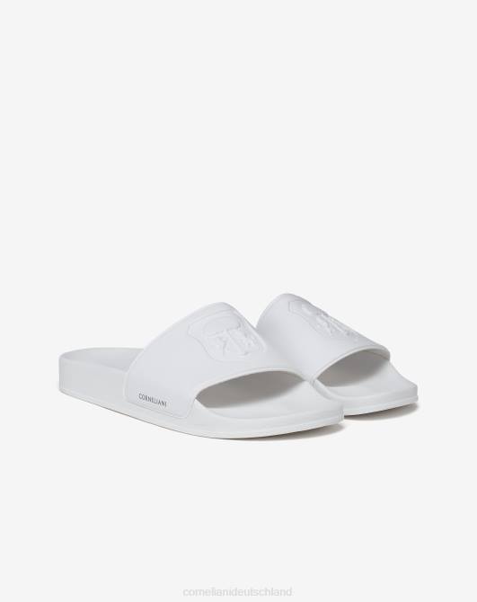 Hausschuhe mit Logo Corneliani Männer 8RL0422 Weiß Schuhe