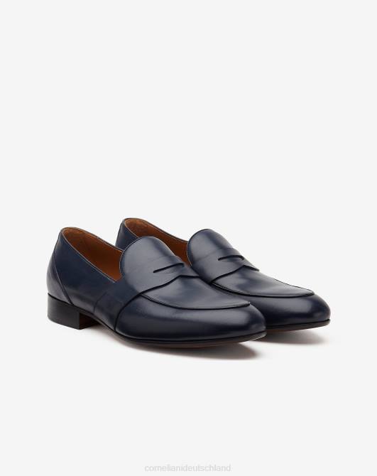 Loafer aus Kalbsleder Corneliani Männer 8RL0418 Navy blau Schuhe