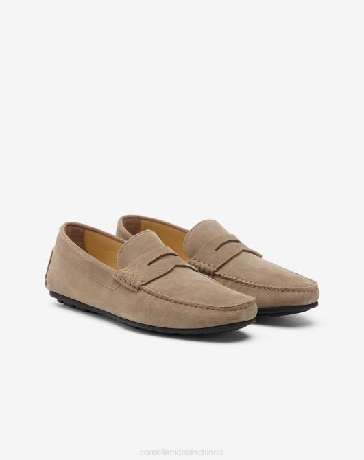 Wildleder-Gummi-Sohlenschuhe Corneliani Männer 8RL0410 Beige Schuhe