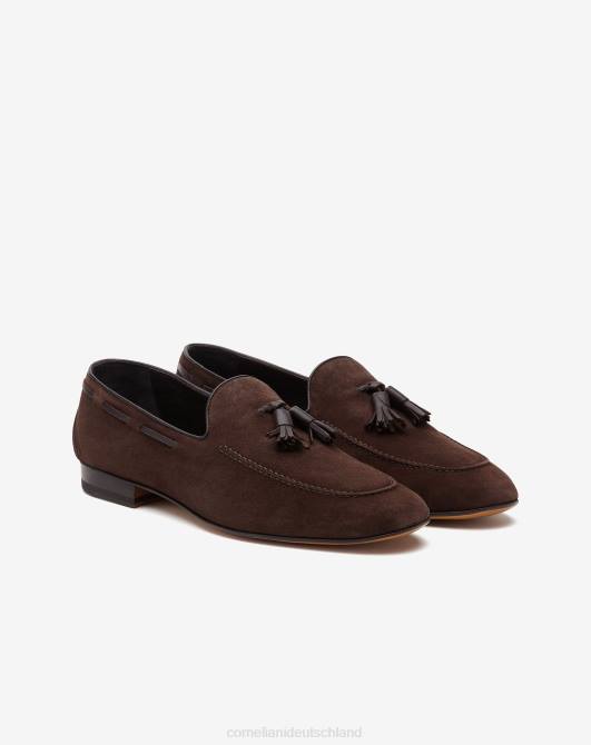 Wildleder-Loafer mit Quasten Corneliani Männer 8RL0419 Ebenholz Schuhe