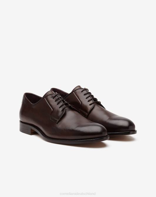 Derby-Schuhe aus Kalbsleder Corneliani Männer 8RL0416 Ebenholz Schuhe