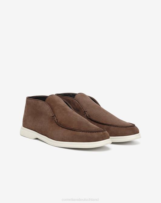High-Top-Slipper aus Nubukleder Corneliani Männer 8RL0411 dunkelbraun Schuhe