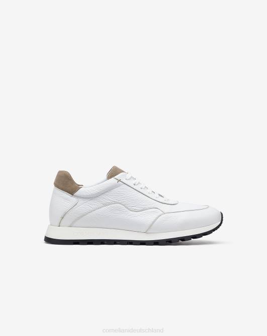 Ledersneaker mit Laufsohle Corneliani Männer 8RL0413 Weiß Schuhe